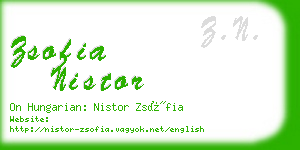 zsofia nistor business card